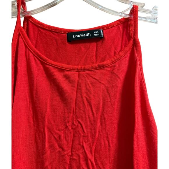 LouKeith Red Orange Minimalist Tank Top - Size Large - Picture 3 of 6